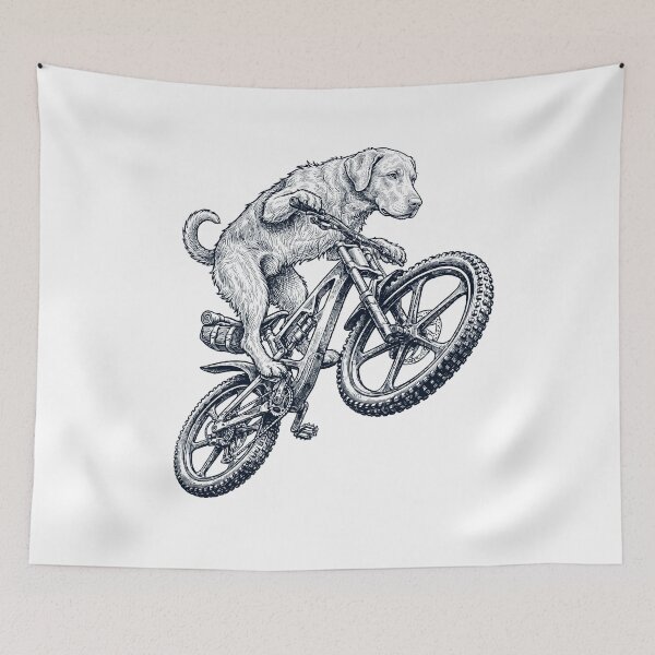 Item preview, Vintage Chesapeake Bay Retriever Riding Bicycle Cycling Bike Dog Lover designed and sold by TerryConnells.