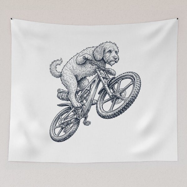 Item preview, Vintage Cockapoo Riding Bicycle Cycling Bike Dog Lover designed and sold by TerryConnells.