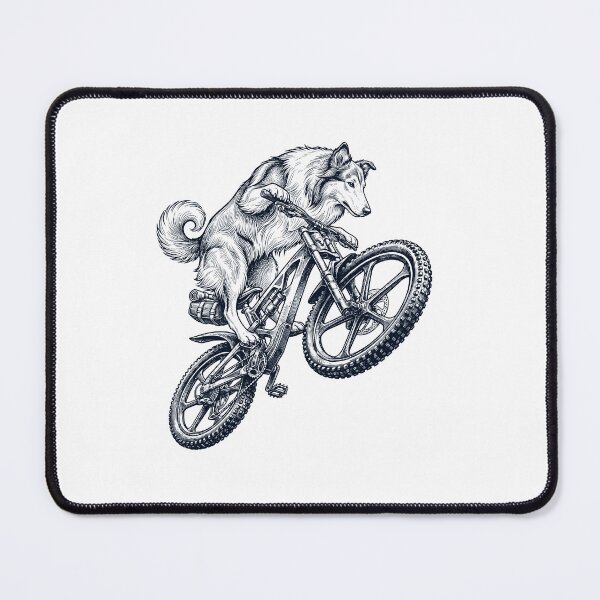 Item preview, Vintage Collie Riding Bicycle Cycling Bike Dog Lover designed and sold by TerryConnells.