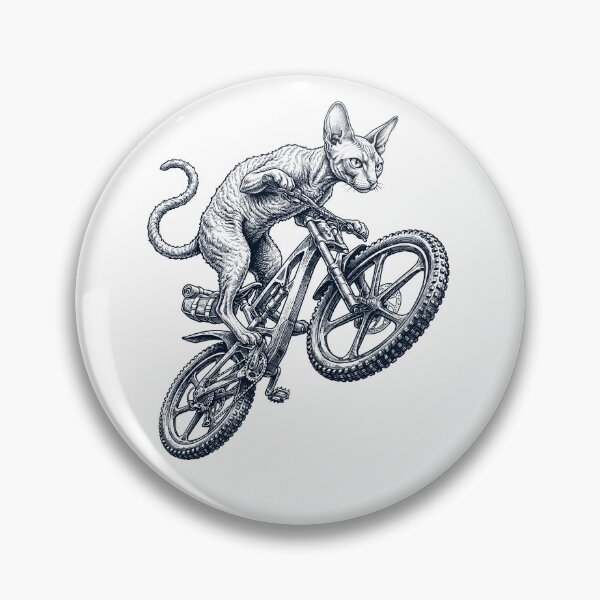 Item preview, Vintage Cornish Rex Cat Riding Bicycle Cycling Bike Kitten Lover designed and sold by TerryConnells.