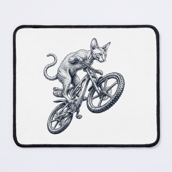 Item preview, Vintage Cornish Rex Cat Riding Bicycle Cycling Bike Kitten Lover designed and sold by TerryConnells.