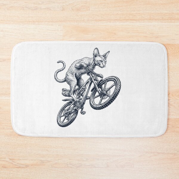 Item preview, Vintage Cornish Rex Cat Riding Bicycle Cycling Bike Kitten Lover designed and sold by TerryConnells.