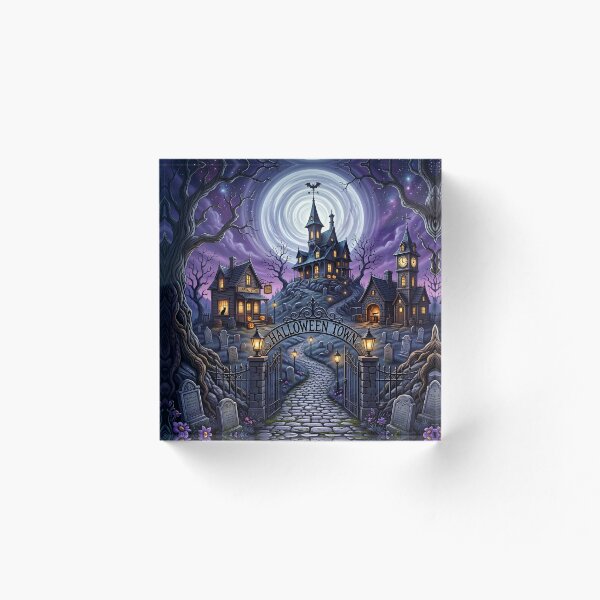 Item preview, Pueblo Embrujado de Halloween. designed and sold by HorrorInkStudio.