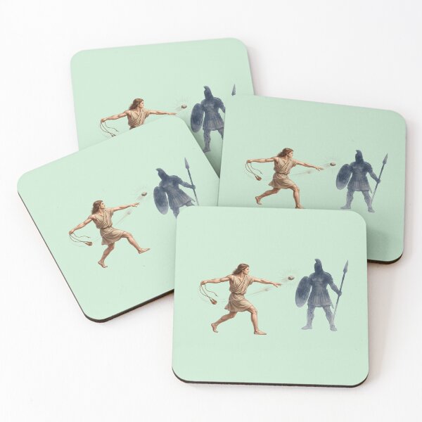 Item preview, David And Goliath Battle Illustration designed and sold by RRRShop.