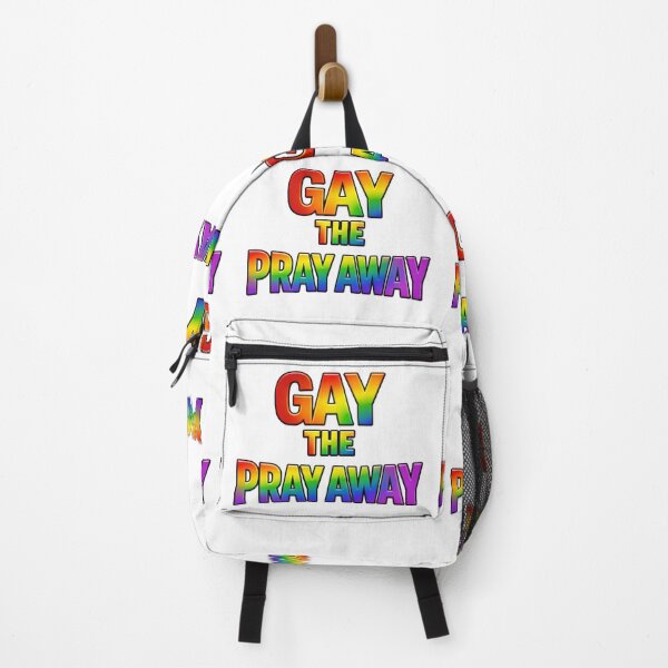 Item preview, Gay the Pray Away Retro Rainbow Pride Typography designed and sold by MerchlyMike.