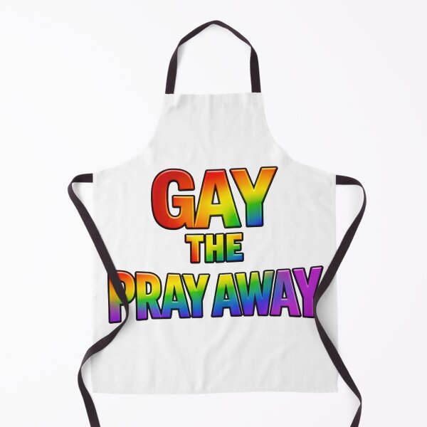 Item preview, Gay the Pray Away Retro Rainbow Pride Typography designed and sold by MerchlyMike.