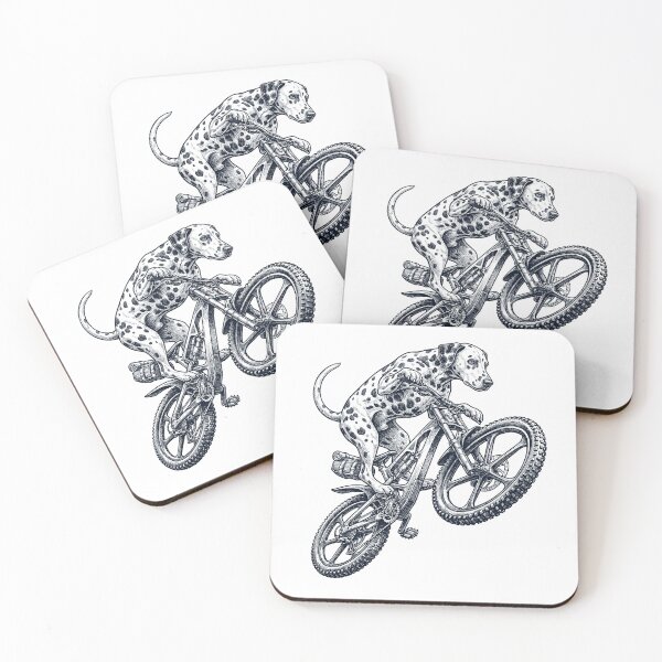 Item preview, Vintage Dalmatian Riding Bicycle Cycling Bike Dog Lover designed and sold by TerryConnells.