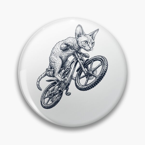 Item preview, Vintage Devon Rex Cat Riding Bicycle Cycling Bike Kitten Lover designed and sold by TerryConnells.