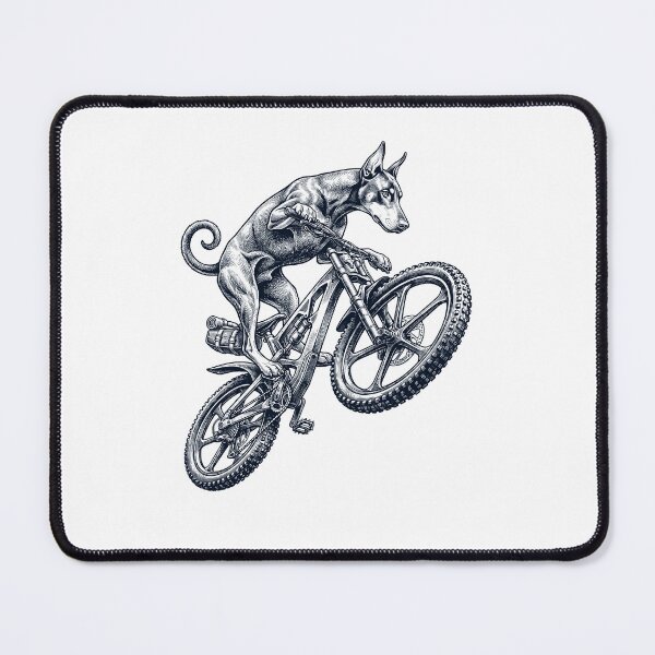 Item preview, Vintage Doberman Pinscher Riding Bicycle Cycling Bike Dog Lover designed and sold by TerryConnells.