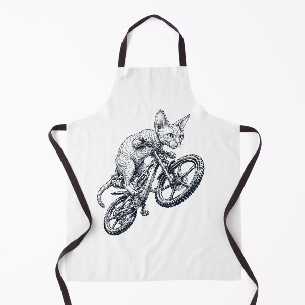 Item preview, Vintage Devon Rex Cat Riding Bicycle Cycling Bike Kitten Lover designed and sold by TerryConnells.