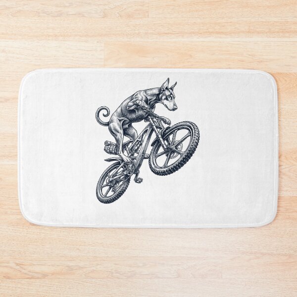 Item preview, Vintage Doberman Pinscher Riding Bicycle Cycling Bike Dog Lover designed and sold by TerryConnells.