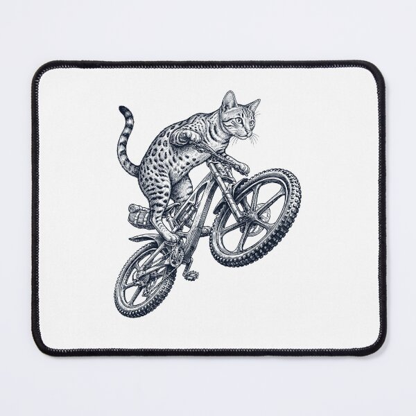 Item preview, Vintage Egyptian Mau Cat Riding Bicycle Cycling Bike Kitten Lover designed and sold by TerryConnells.