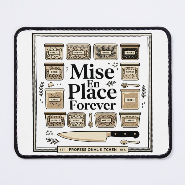 Item preview, Mise En Place Forever - Funny Chef Tattoo Culinary Design designed and sold by BrewChef.