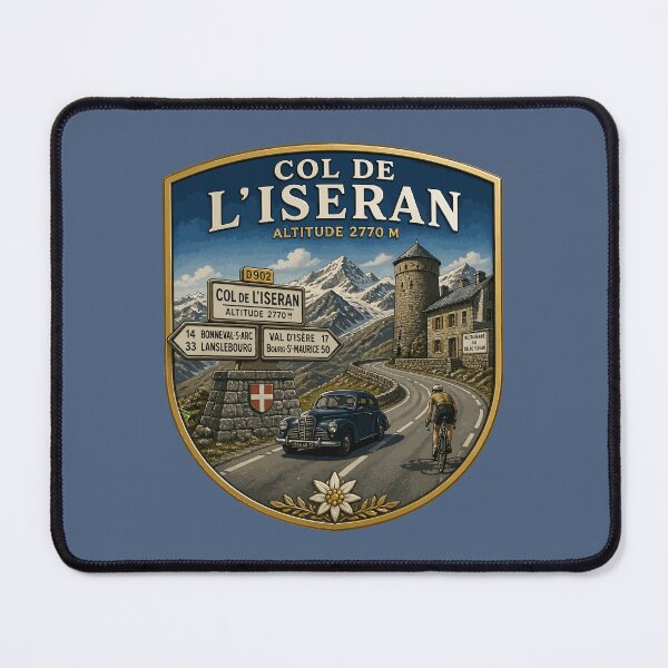 Item preview, Col de L'Iseran France Cycling Sticker TShirt 09 designed and sold by OuterShellUK.
