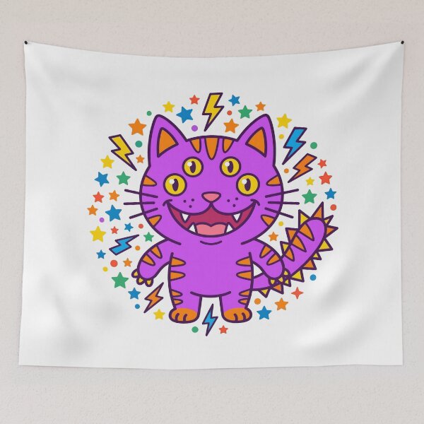 Item preview, Sparkle Cat Monster designed and sold by AfriForma.