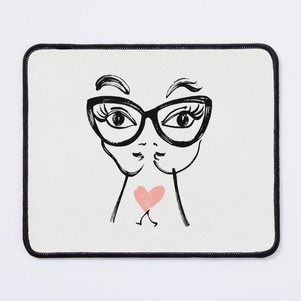 Item preview, Eccentric Heart Girl Glasses Art designed and sold by PixelQ.