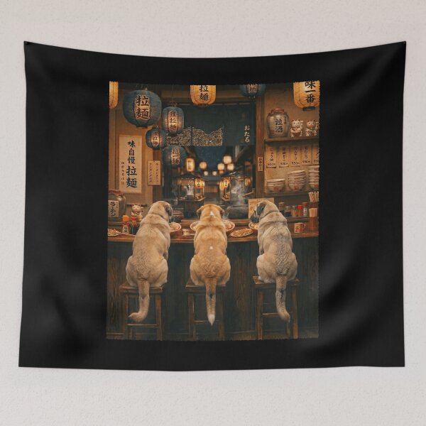 Item preview, Japanese Anatolian Shepherd Dog Art Ramen Noodle Foodie Dog Lover designed and sold by DoodleTortle.