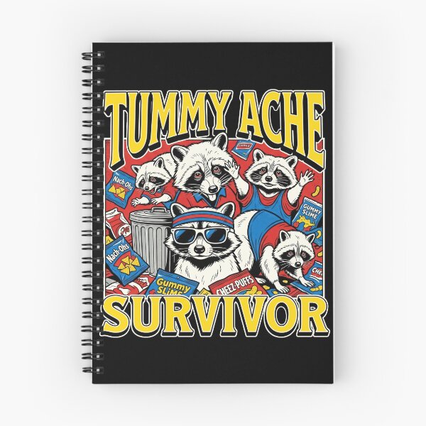 Item preview, Tummy Ache Survivor Raccoons Meme Graphic Comic 90s designed and sold by Kitkin.