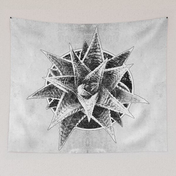Item preview, Fairy Washboard Haworthia Dark Botanical Circular Succulent Art designed and sold by Ghoul Enterprises.