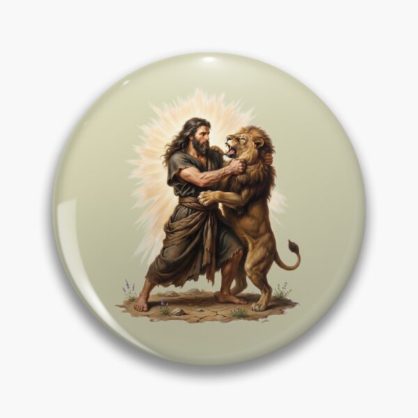 Item preview, Samson Wrestling The Lion Painting designed and sold by RRRShop.