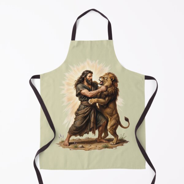Item preview, Samson Wrestling The Lion Painting designed and sold by RRRShop.