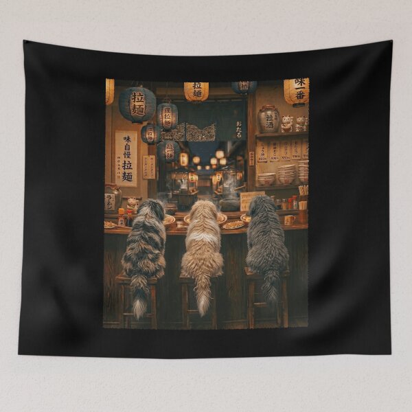 Item preview, Japanese Bergamasco Shepherd Art Ramen Noodle Foodie Dog Lover designed and sold by DoodleTortle.