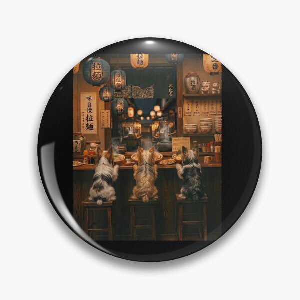 Item preview, Japanese Biewer Terrier Art Ramen Noodle Foodie Dog Lover designed and sold by DoodleTortle.