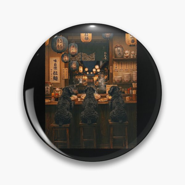 Item preview, Japanese Black Russian Terrier Art Ramen Noodle Foodie Dog Lover designed and sold by DoodleTortle.