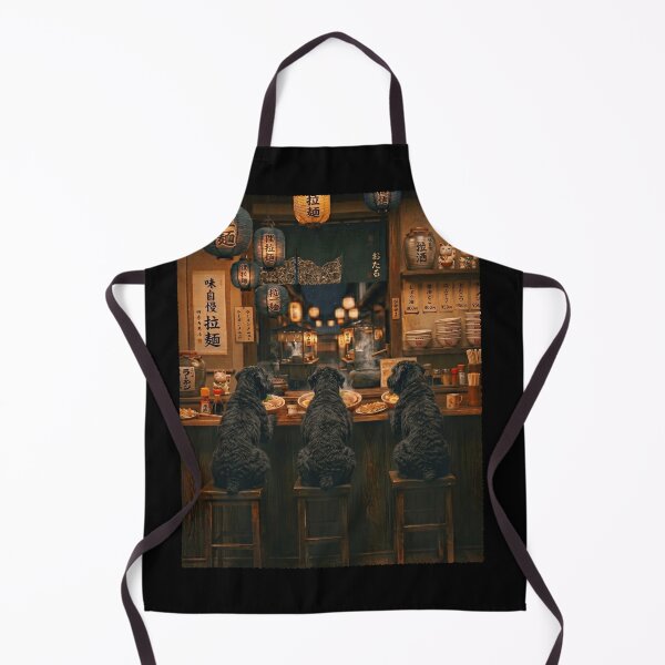 Item preview, Japanese Black Russian Terrier Art Ramen Noodle Foodie Dog Lover designed and sold by DoodleTortle.