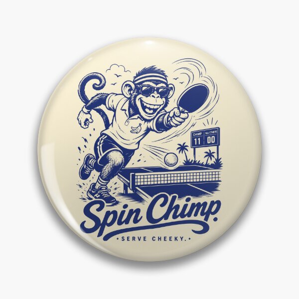 Item preview, Vintage Spin Chimp Table Tennis Serve Cheeky designed and sold by 89shirts.