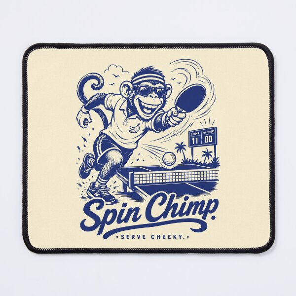 Item preview, Vintage Spin Chimp Table Tennis Serve Cheeky designed and sold by 89shirts.