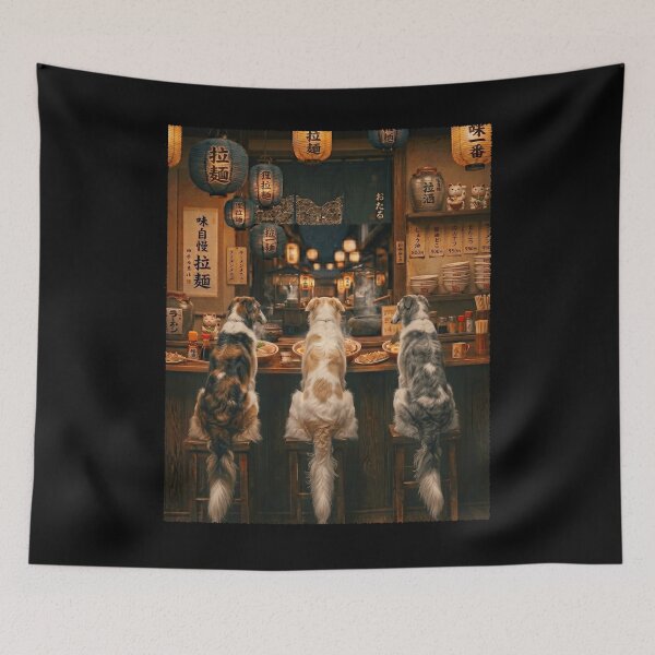 Item preview, Japanese Borzoi Art Ramen Noodle Foodie Dog Lover designed and sold by DoodleTortle.