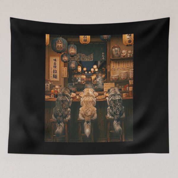 Item preview, Japanese Caucasian Shepherd Dog Art Ramen Noodle Foodie Dog Lover designed and sold by DoodleTortle.