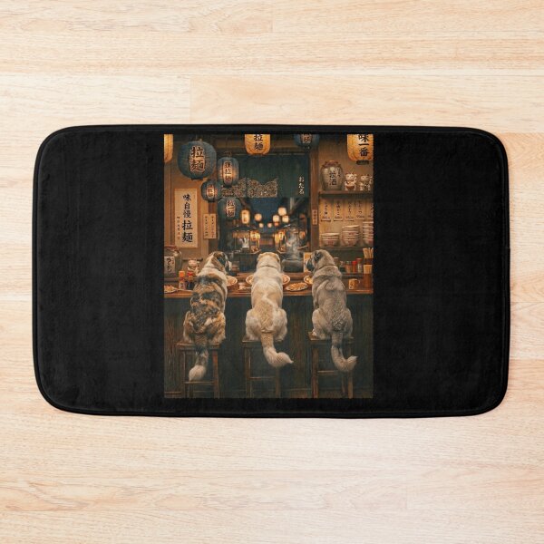 Item preview, Japanese Central Asian Shepherd Dog Art Ramen Noodle Foodie Dog Lover designed and sold by DoodleTortle.