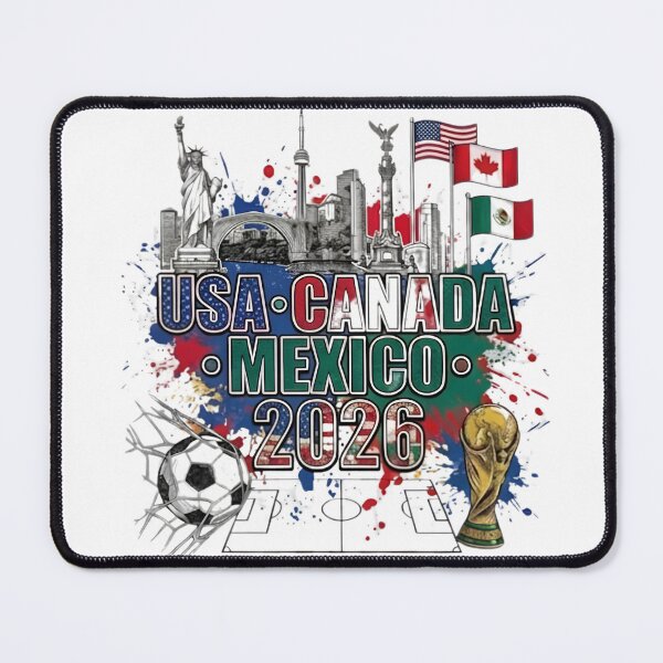 Item preview, World Cup 2026 USA Canada Mexico Football Soccer T-Shirt designed and sold by Tshirt-Deer.