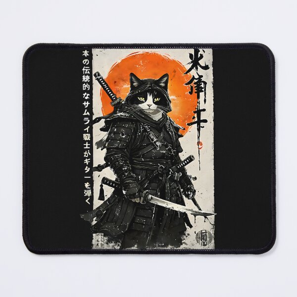 Item preview, Samurai Cat Vintage Japanese Art Ukiyo-e Cat Anime Retro designed and sold by Littermin.