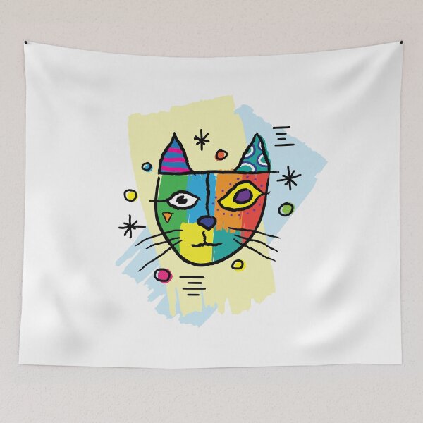 Item preview, abstract cat designed and sold by RebelArt Designs.