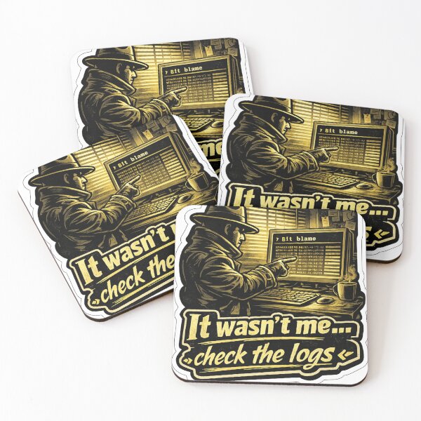 Item preview, It Wasn't Me, Check the Logs – Funny Programmer & IT Sticker designed and sold by SoulMint.