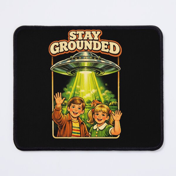 Item preview, Stay Grounded Funny Vintage Alien Abduction Ironic Retro Tee designed and sold by TrendingView.