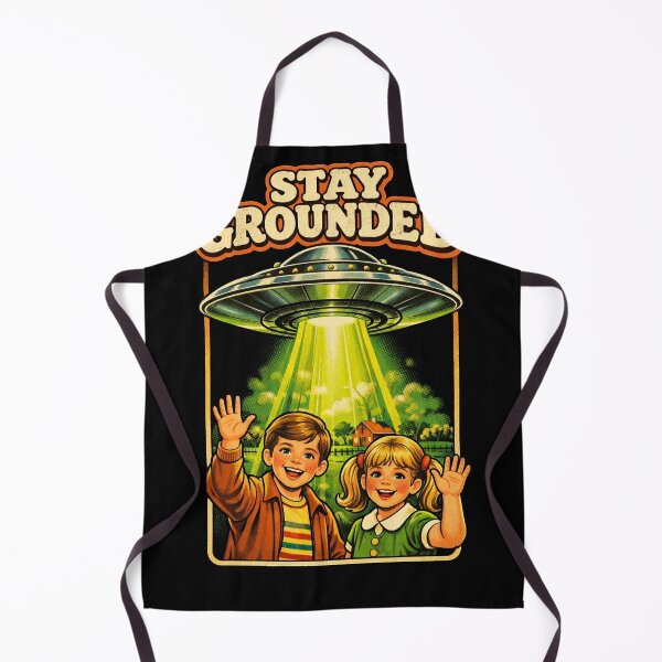 Item preview, Stay Grounded Funny Vintage Alien Abduction Ironic Retro Tee designed and sold by TrendingView.