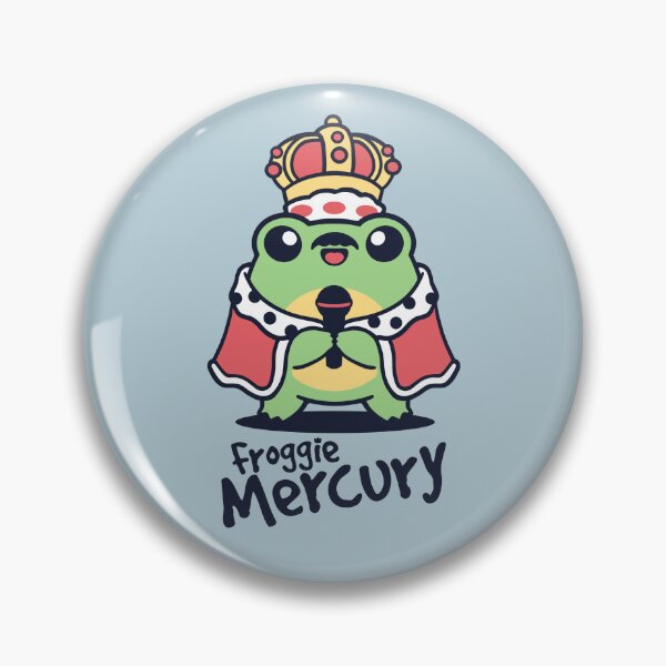 Item preview, Froggie Mercury - Funny Kawaii Frog Freddie Mercury Queen Pun designed and sold by NemiMakeit.