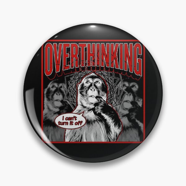 Item preview, Overthinking Monkey - Funny I Can't Turn It Off Anxiety Design designed and sold by Kitkin.