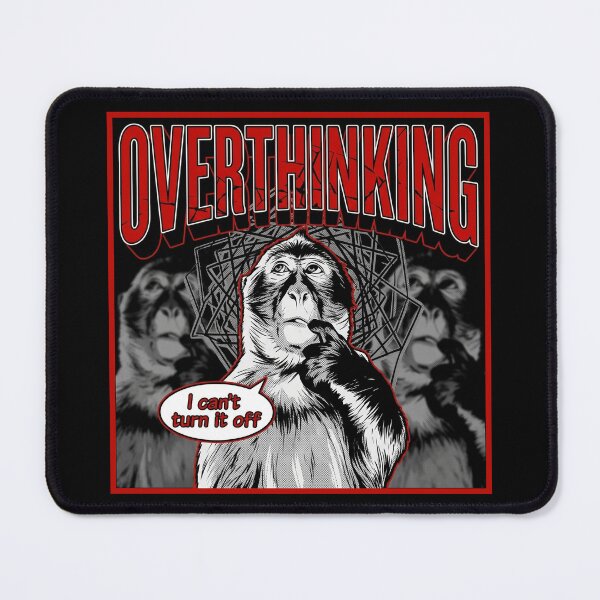 Item preview, Overthinking Monkey - Funny I Can't Turn It Off Anxiety Design designed and sold by Kitkin.
