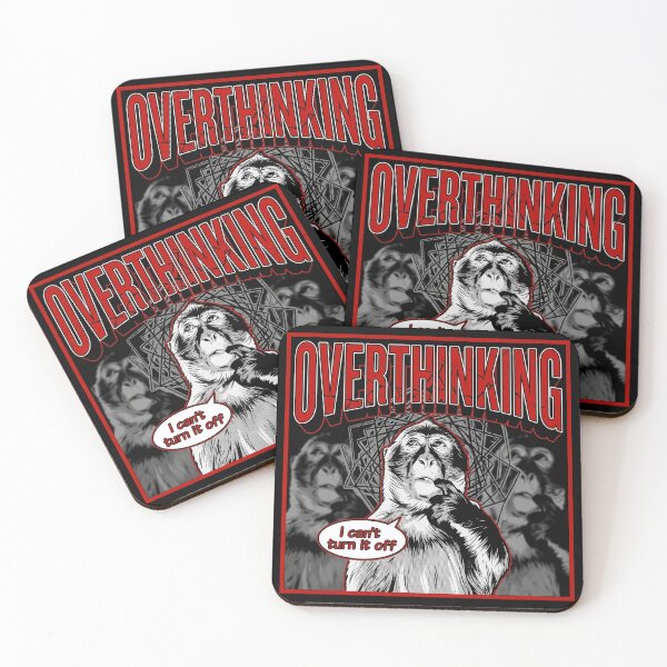 Item preview, Overthinking Monkey - Funny I Can't Turn It Off Anxiety Design designed and sold by Kitkin.