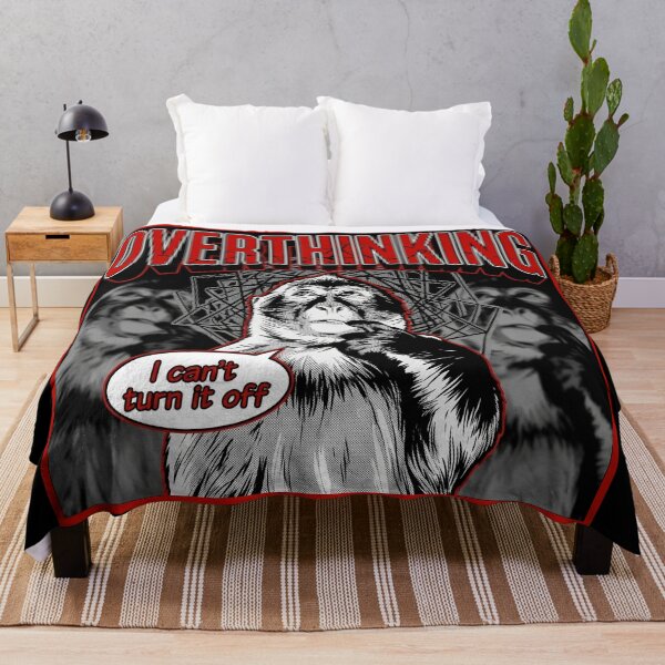 Item preview, Overthinking Monkey - Funny I Can't Turn It Off Anxiety Design designed and sold by Kitkin.