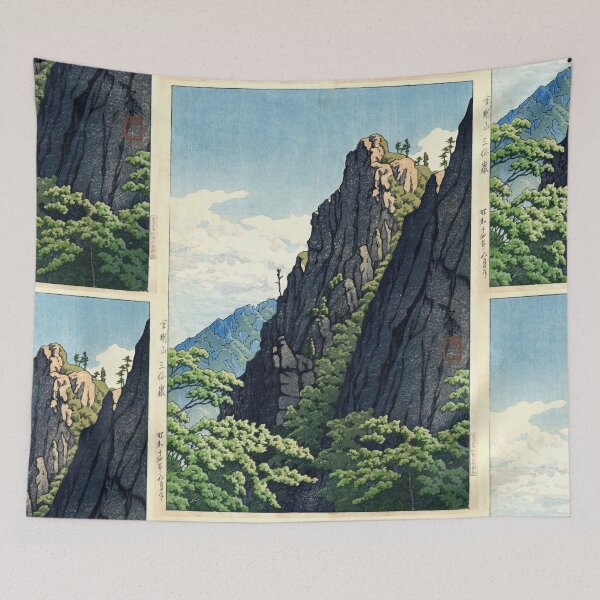 Item preview, Samburam Rock Kumgang Mountain by Hasui Kawase: Japanese Poster, Serene Landscape, Ukiyo-e Art Print designed and sold by artofuniverse.