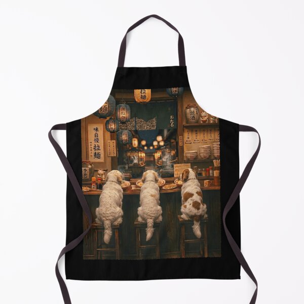 Item preview, Japanese Clumber Spaniel Art Ramen Noodle Foodie Dog Lover designed and sold by DoodleTortle.