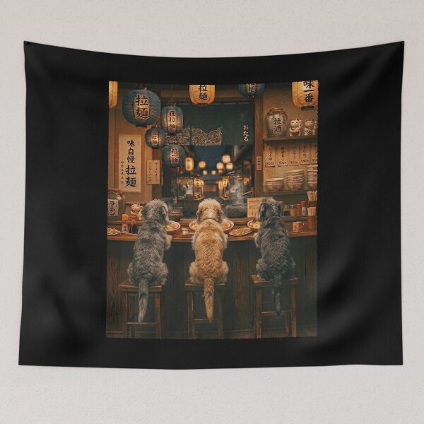 Item preview, Japanese Dandie Dinmont Terrier Art Ramen Noodle Foodie Dog Lover designed and sold by DoodleTortle.