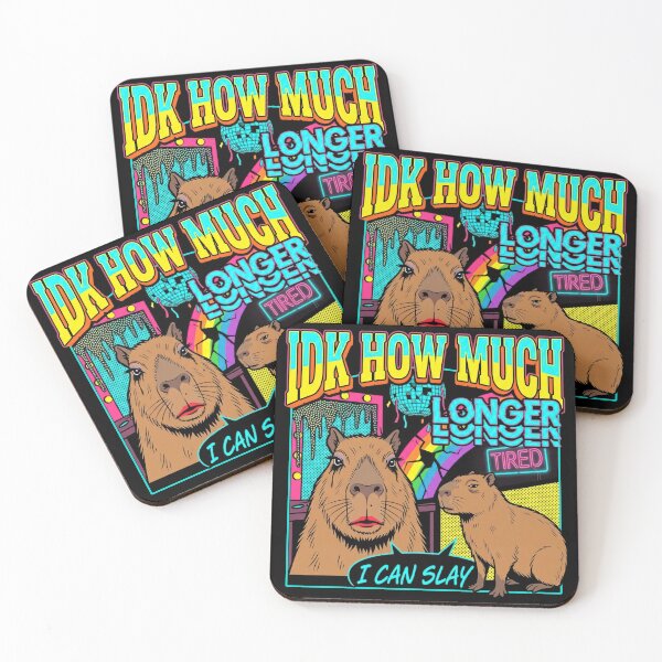 Item preview, IDK How Much Longer I Can Slay Capybara Pop Art designed and sold by Kitkin.