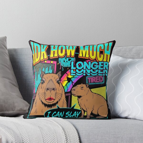 Item preview, IDK How Much Longer I Can Slay Capybara Pop Art designed and sold by Kitkin.